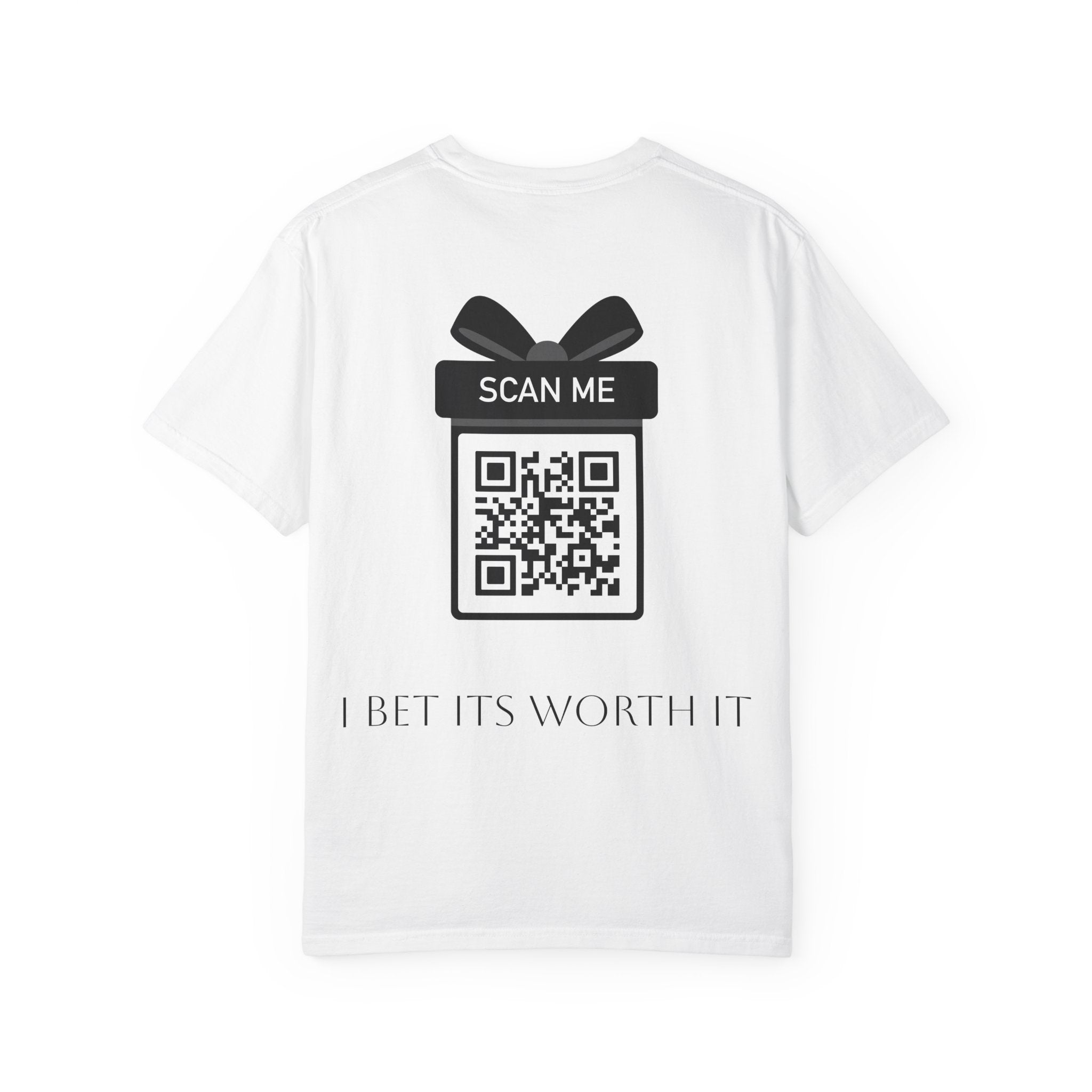 T-Shirt — Layered Dimensions 3D Logo Tee: "Build in Every Dimension" with QR Gift Back Print