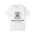 T-Shirt — Layered Dimensions 3D Logo Tee: "Build in Every Dimension" with QR Gift Back Print